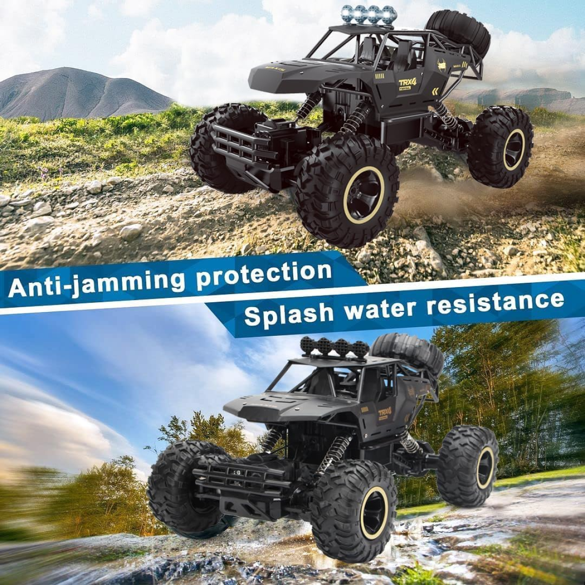 2025 NEW 4DRC 1:12 Rock Crawler Rechargeable Off Road Truck 4WD , Metal Shell LED Headlights RC Remote Control Off Road Car Truck,Logistics is randomly sent by UPS/USPS/FEDEX/Amazon Logistics/EVRI
