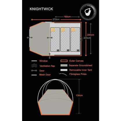 Knightwick 2.0S - 3 Person Tent