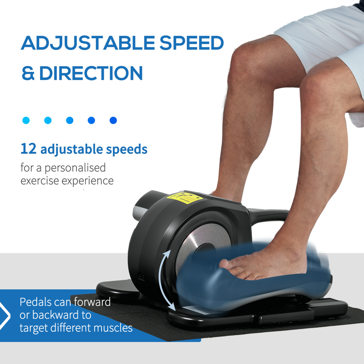 SPORTNOW Mini Elliptical Machine, Seated Pedal Exerciser w/ Remote Control