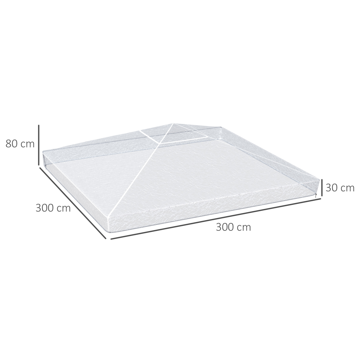 3 x 3 (m) Gazebo Protective Cover, Waterproof Cover for Canopy, Tent