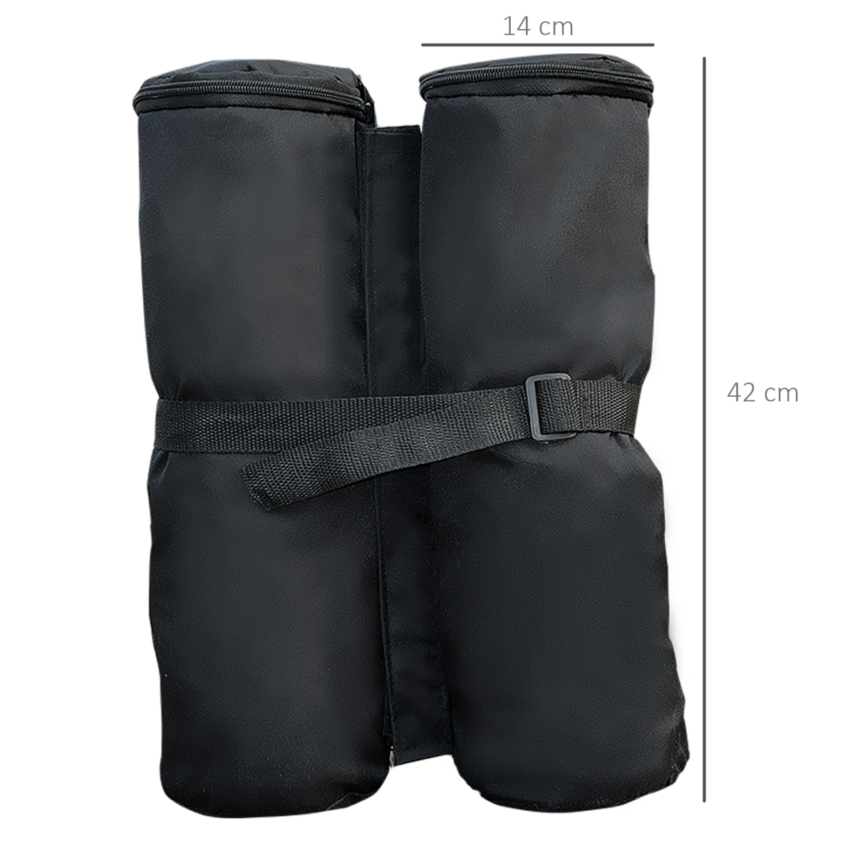 4 Pc Gazebo Sand Bag Weight Set-Black