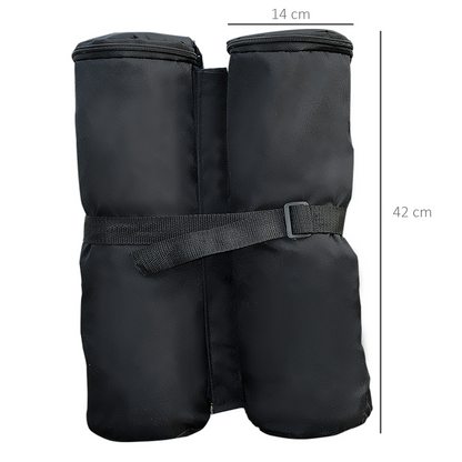 4 Pc Gazebo Sand Bag Weight Set-Black