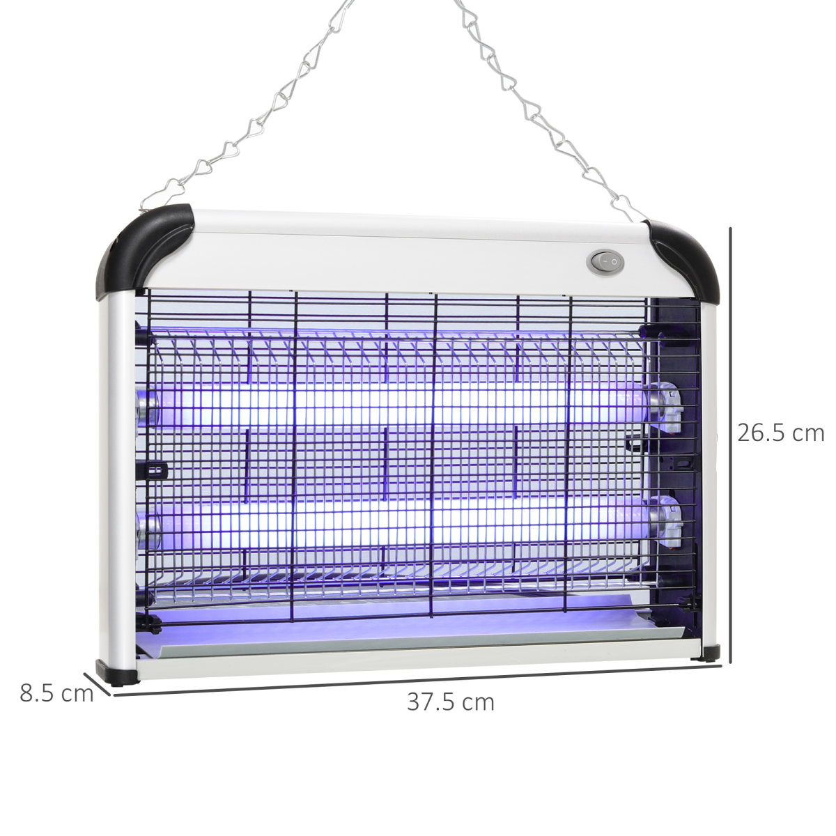 Outsunny 20W Mosquito Killer Electric Insect Fly Pest Control, Silver