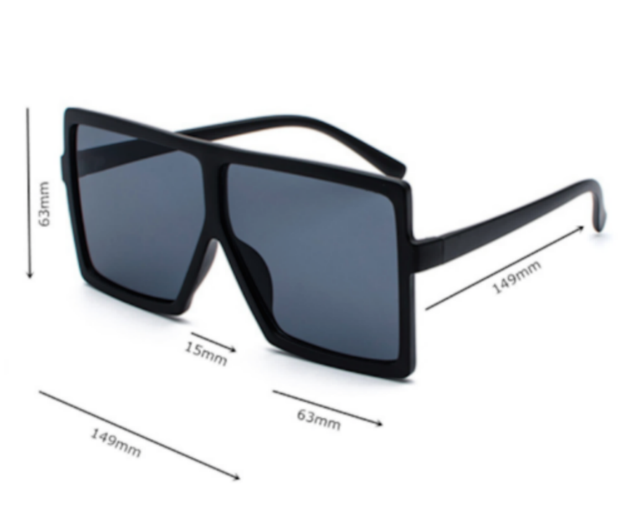 Oversized Square Flat Top Women Very Lrge Ladies Fashion Sunglasses Shade UV400