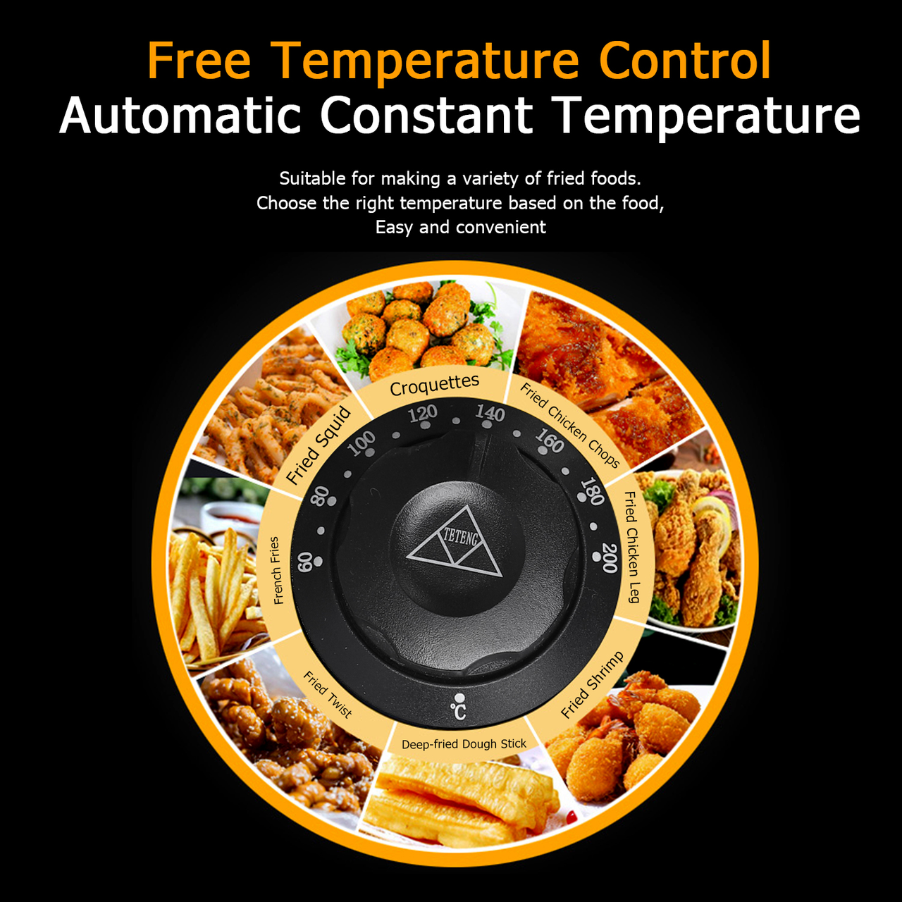 [Replace old code: 52344960] EH82 2500W 220-240V 12.7QT/12L Stainless Steel Double Cylinder Electric Fryer UK Plug