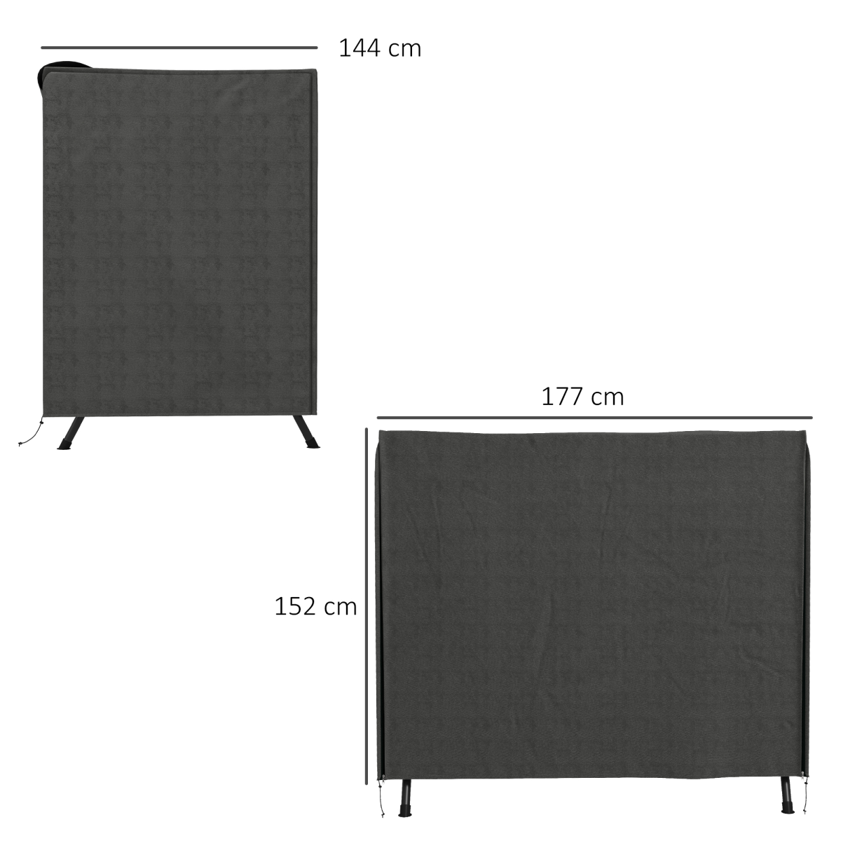 Outsunny Garden Furniture Protector Patio Swing Chair Cover Large Outdoor Grey