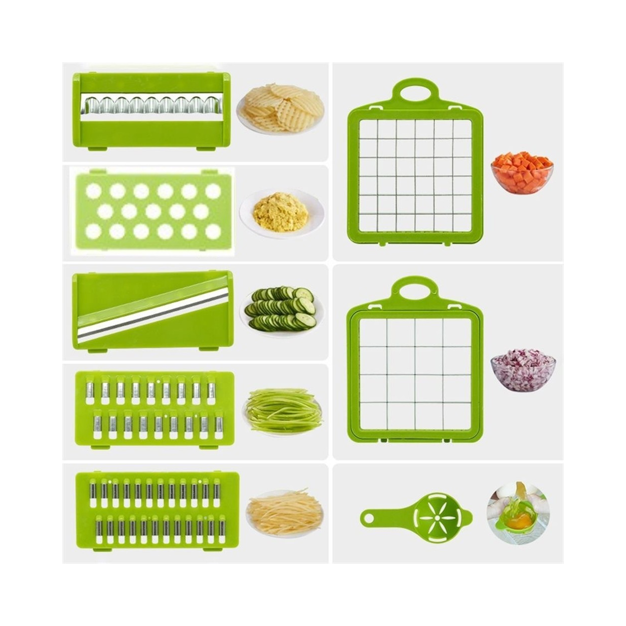 16 in 1 Vegetable Chopper Fruit Salad Mandolin Slicer Food Dicer Cutter Peeler