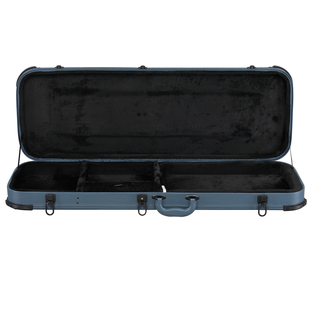 【Replace 87926095】 Electric Guitar Square PU Hard Case with Protective Sleeve Fits ST TL Burning fire 170 Style Electric Guitar Blue