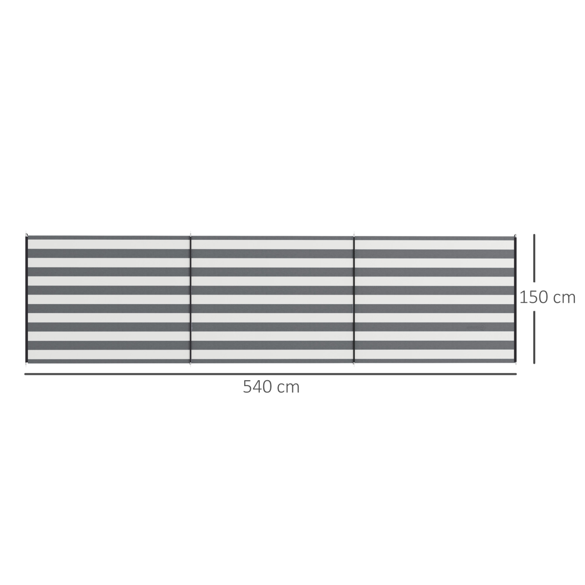 Outsunny Camping Windbreak Portable Wind Blocker Privacy Wall, 540cm x 150cm
