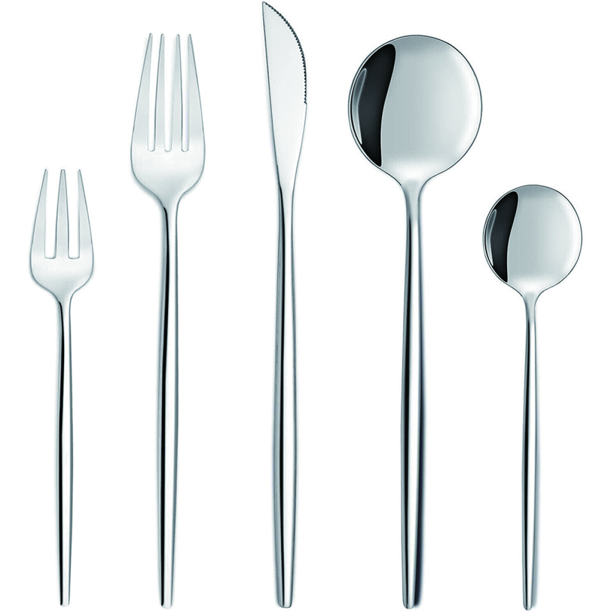 30pc CUTLERY DINNER SET STAINLESS STEEL METAL STAND RACK FORKS TEA SPOONS POLISH