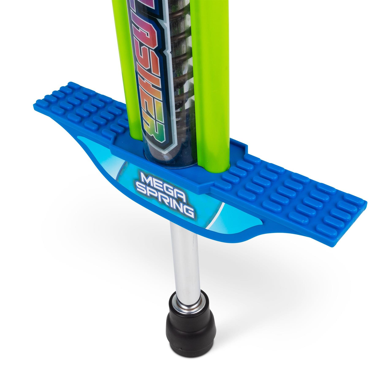 Pogo Stick - Ozbozz Go Light Up Spring powered 89cm Blue Outdoor Garden Game for Boys Girls