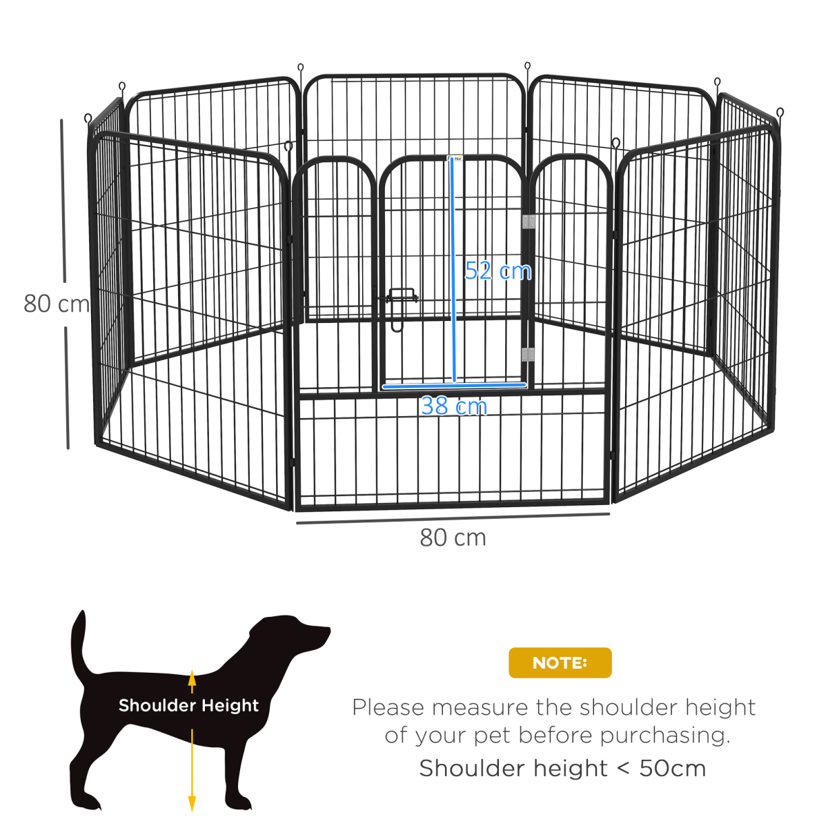 4 Sizes Pet Playpen Dog Rabbit Puppy Cage Folding Run Fence Metal Hutch
