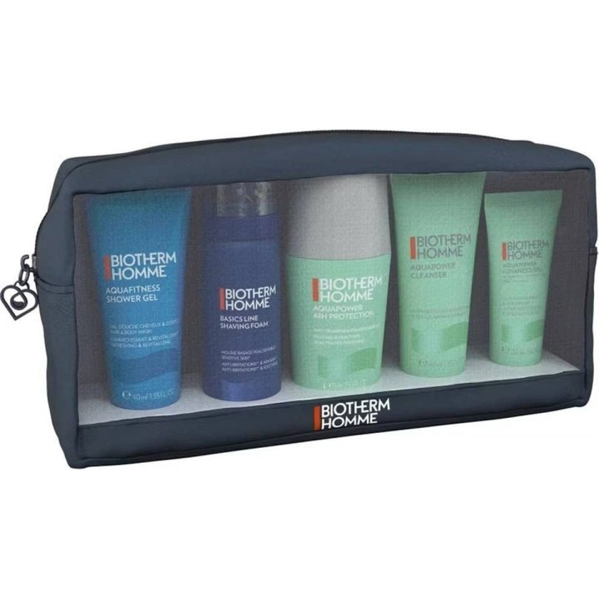 Biotherm Aquapower Set (Cleanser 40ml  Shower Gel 40ml  Shaving Foam 50ml  Deodorant 75ml  Advanced Gel 20ml)