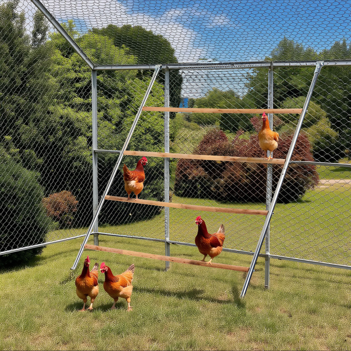 104*143cm  Outdoor chicken perch