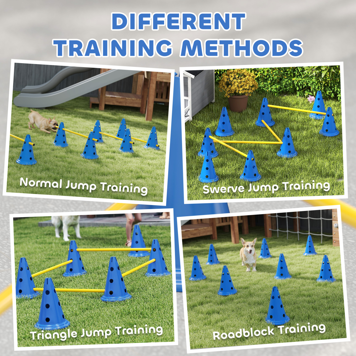 Dog Agility Equipment Set of Eight Cones