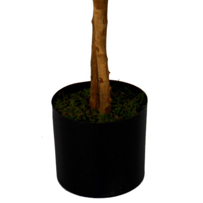 130cm Luxury Artificial Wisteria Tree White Flowers - Premium Range Copper Metal Planter