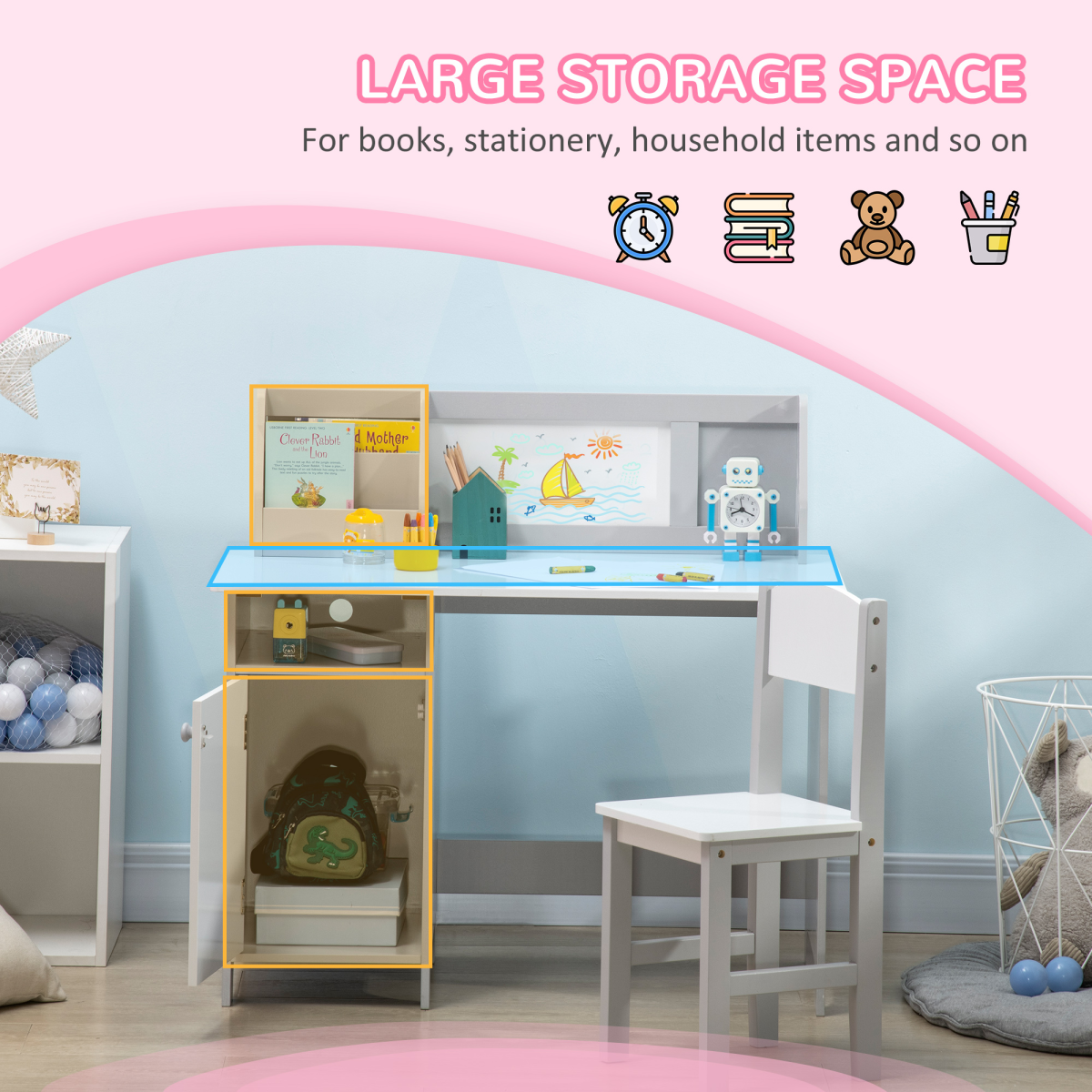 Kids Desk and Chair Set