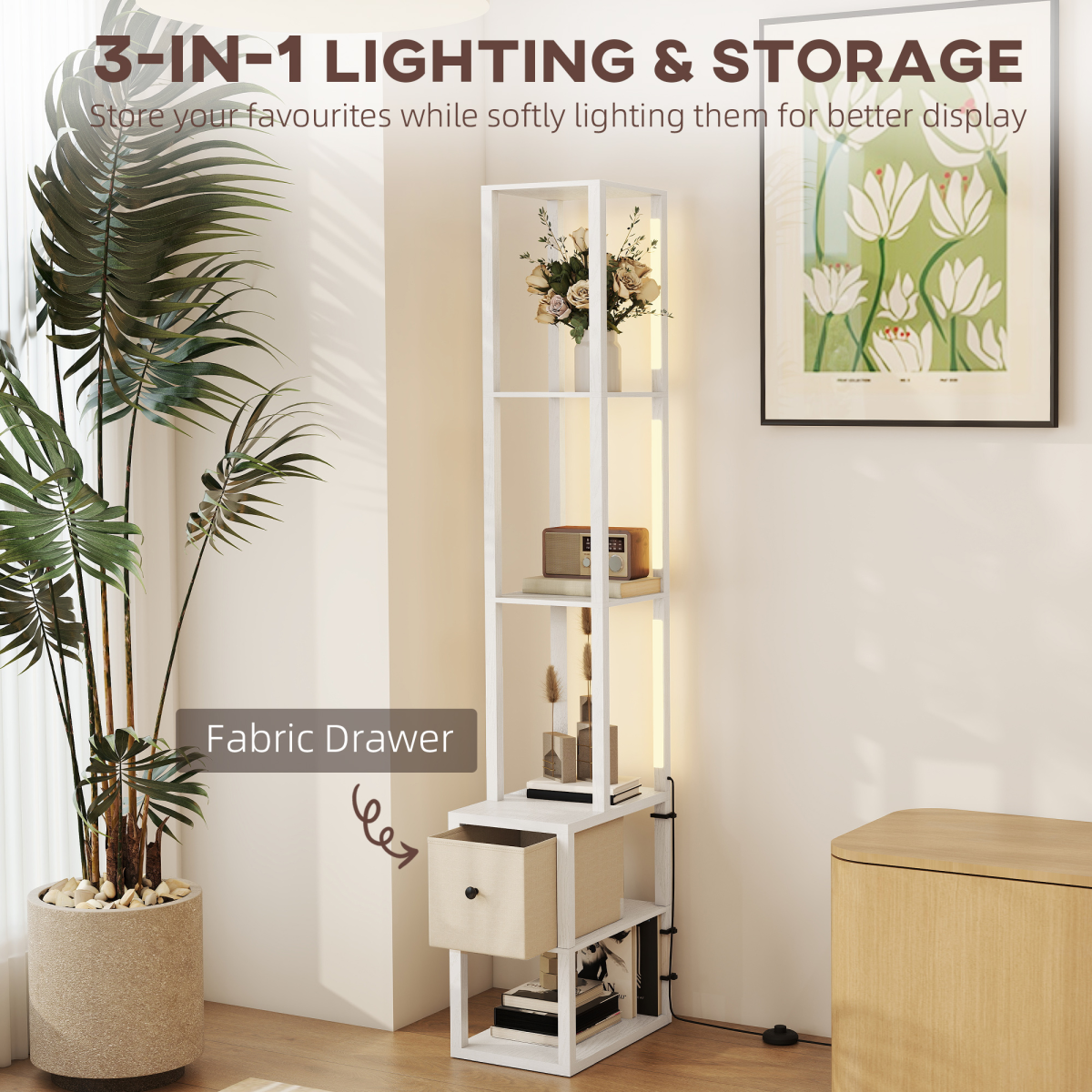 Bathroom Storage Cabinet-White