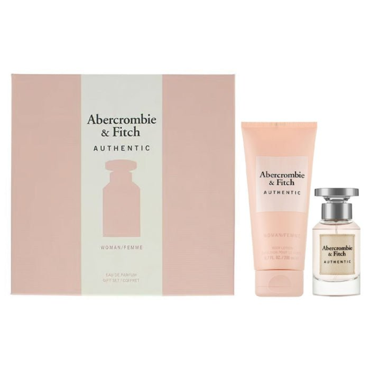 Abercrombie & Fitch Authentic Woman Gift Set (Eau De Parfum Spray 50ml  Body Lotion 200ml)