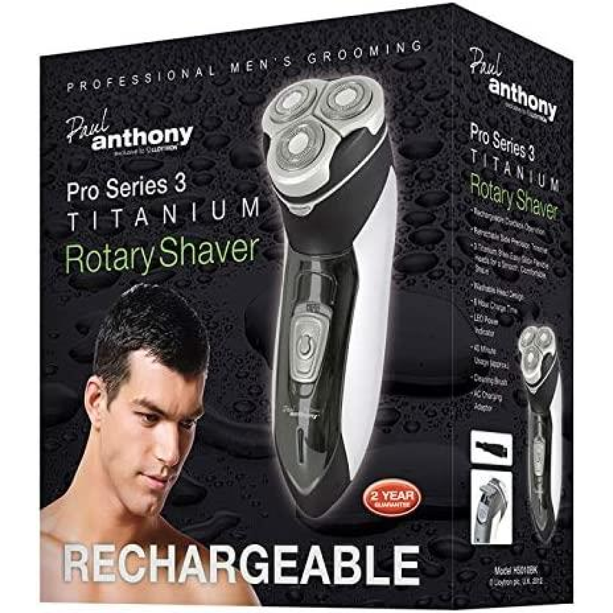 Paul Anthony 'Pro Series 3' Mens USB Rotary Shaver