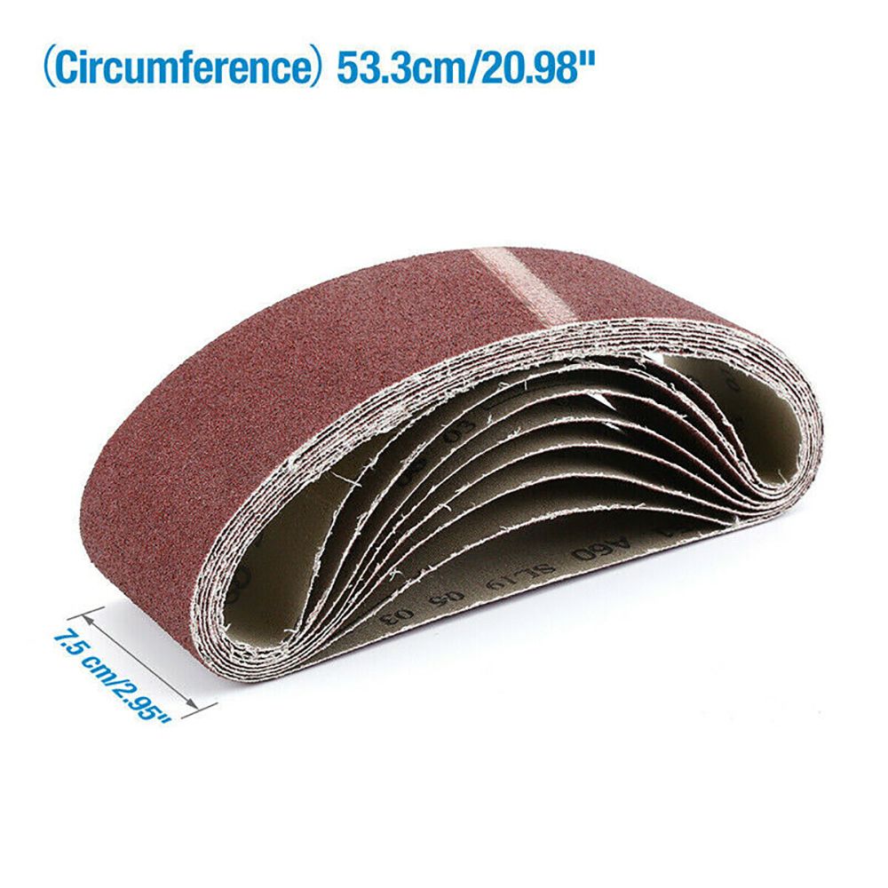 24Pack Sanding Belts 75X533 mm Mixed Grade 60 80 120 Grit Bosch Makita Sander UK