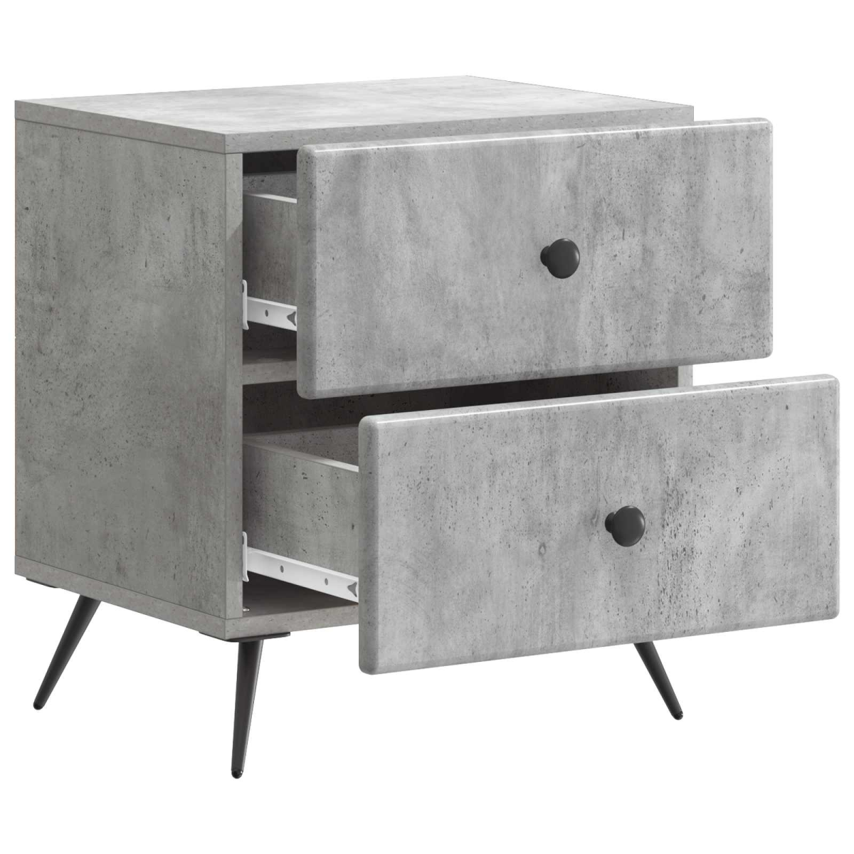 vidaXL Bedside Cabinet with Drawer Concrete Grey 43 x 34.5 x 47.5 cm
