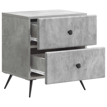 vidaXL Bedside Cabinet with Drawer Concrete Grey 43 x 34.5 x 47.5 cm