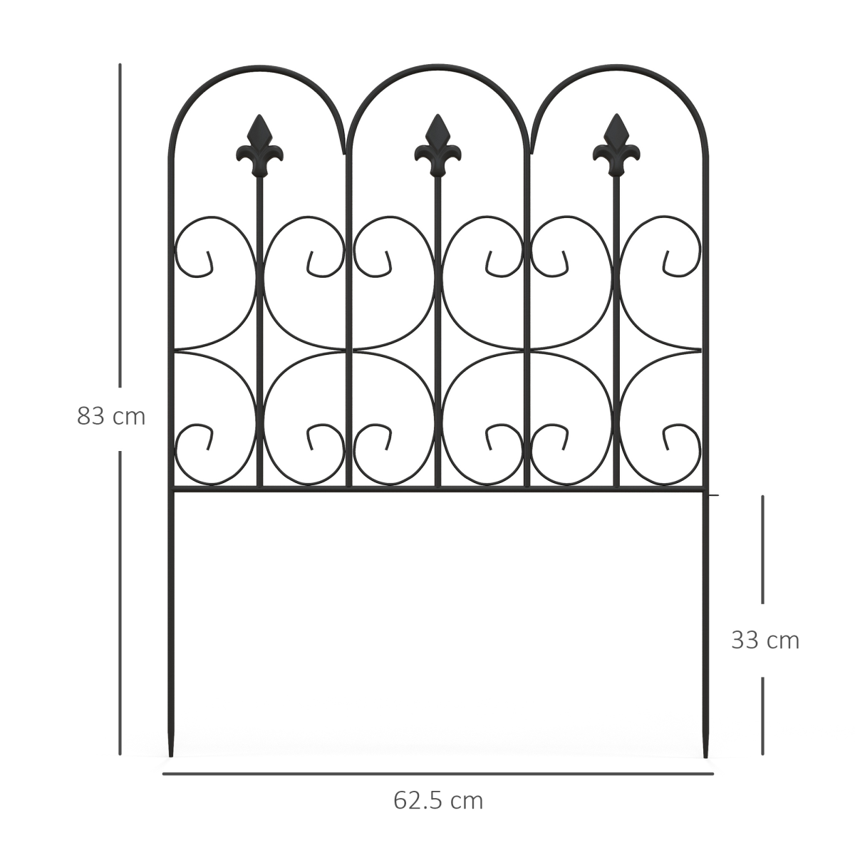 5PCs Decorative Garden Fencing Metal Border Edging