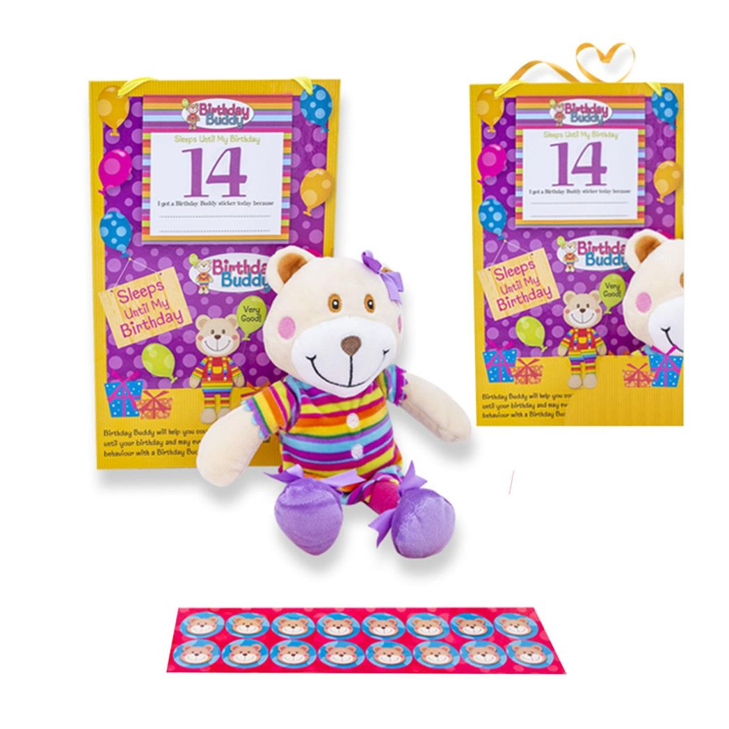 Birthday Buddy (Girl) & (Boy) Count Down Birthday Bear Toy[Birthday Buddy - Girl]