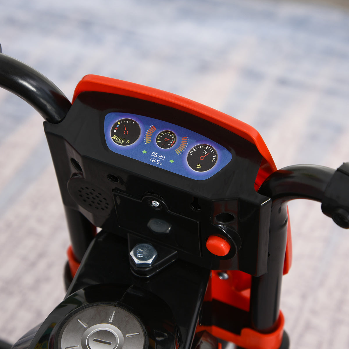 HOMCOM Trike for Kids, Toddler Pedal Motorcycle, Kids Ride On Tricycle Early Learning w/ Music Lights Handlebar Stickers Exercise Boys Girls Gift for 18 - 36 Months Red