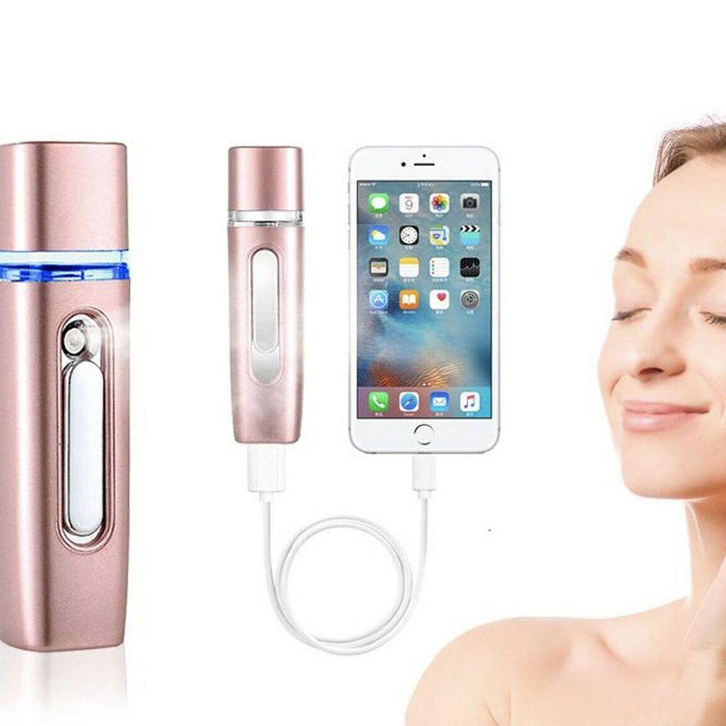 2 in 1 Portable Nano Mist Sprayer Handheld - Rose Gold