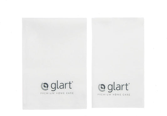 Glart 4212 Set of 2 ultra microfibre cloths, window cloths, window cloths, 40x45 cm and 60x45 cm for windows and household, more thorough than cotton