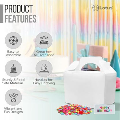 Lotus 50-Pack Kids’ Party Favor Boxes – Stylish Silver Treat Containers for Birthdays, Halloween & Fun Celebrations | Perfect for Loot Boxes and Party Favors | Elegant Option for Any Occasion(Silver)