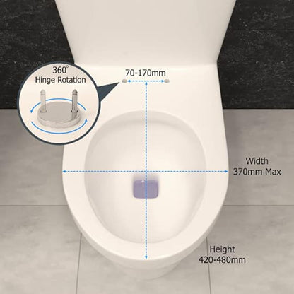 Soft Close Toilet Seat, Oval Standard Size Toilet Seat, Quick-Release for Easy Cleaning, Durable Loo Seat, Comes with Top Fitting by AAN®