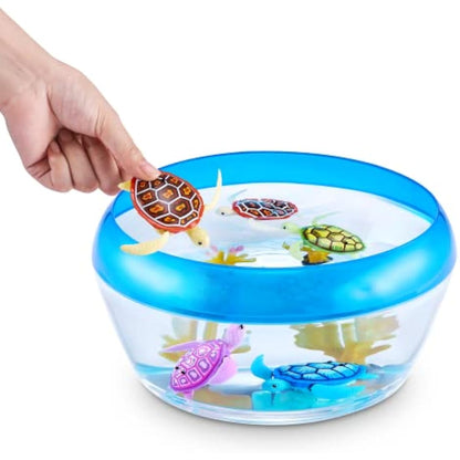 Robo Turtle Robotic Swimming Turtle by ZURU, Swims, Battery Powered, bath Toy(2 Pack, Green & Pink)