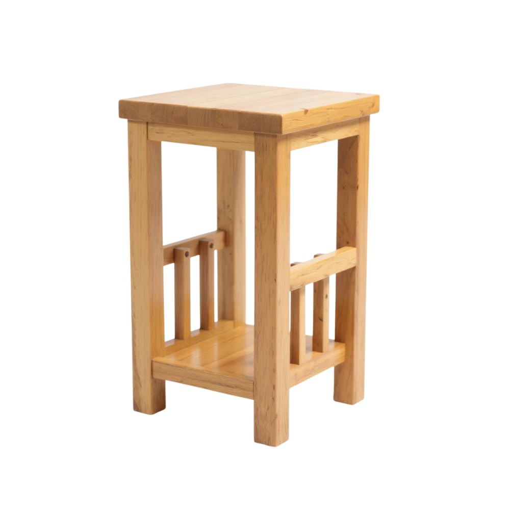 GROF GROFurniture 100% Oak End Table Slim Side Table for Drinks, Coffee, Magazines - Ready Assembled Side Table for tight space in Living Room