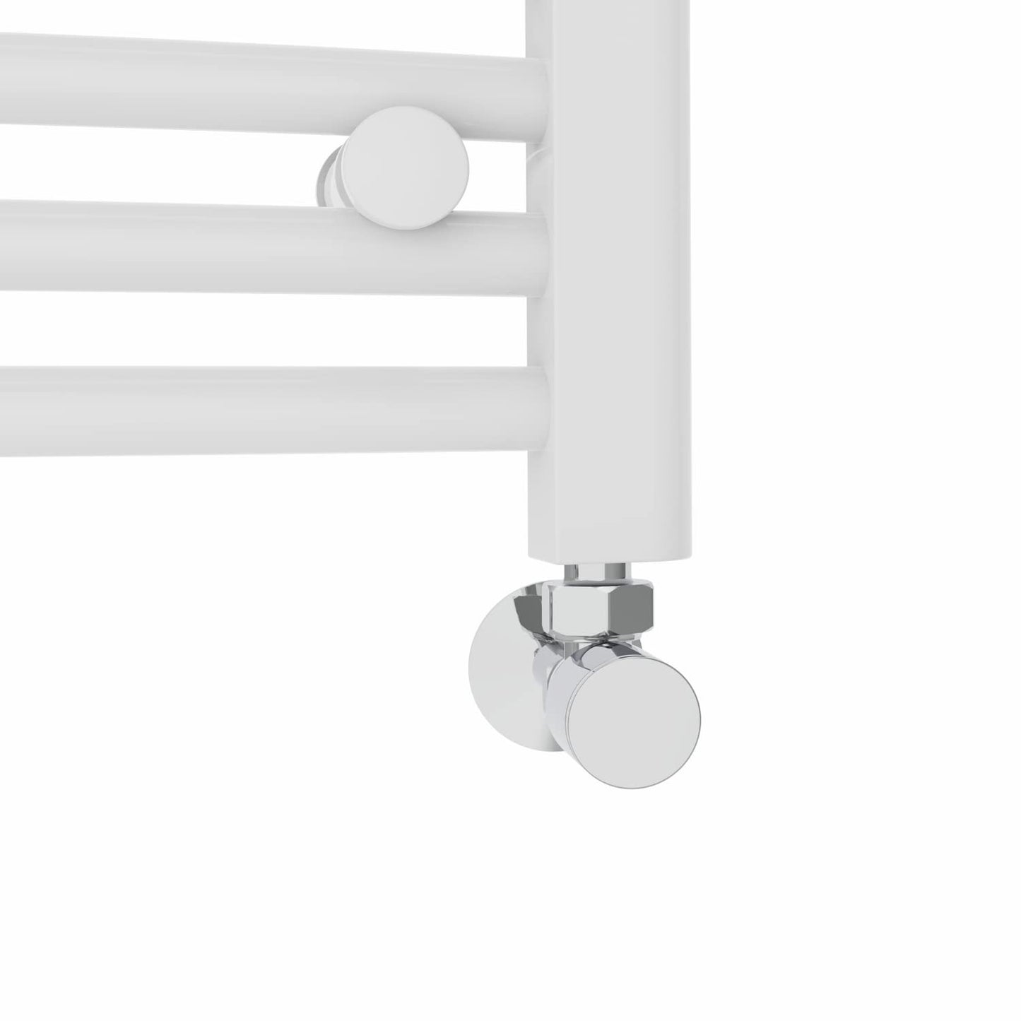 NRG White Heated Towel Rail Curved Designer Bathroom Radiator - 1800×500mm