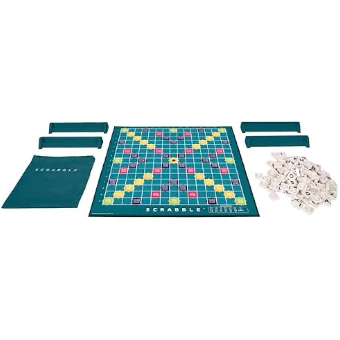 Mattel Games Classic Scrabble, Original Crossword Board Game, English Version, Family Board Game for Adults and Kids, Word Game for 2 to 4 Players, Ages 10 and Up, English Version, Y9592