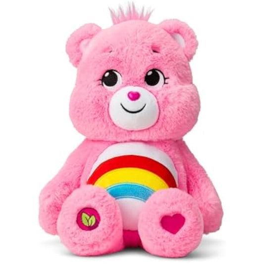 Care Bears | Cheer Bear 35cm Medium Plush | Collectable Cute Plush Toy, Cuddly Toys for Children, Soft Toys for Girls and Boys, Cute Teddies Suitable for Girls and Boys Ages 4+ | Basic Fun 22061