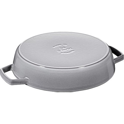 STAUB 40511-726-0 Cast Iron Frying Pan with Two Handles, Graphite Grey, 26 cm