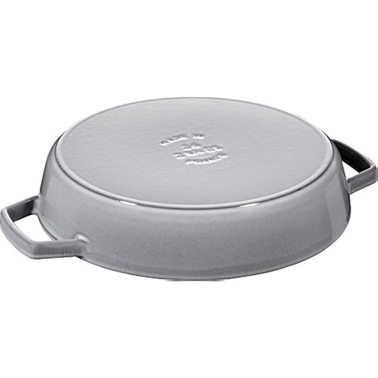 STAUB 40511-726-0 Cast Iron Frying Pan with Two Handles, Graphite Grey, 26 cm