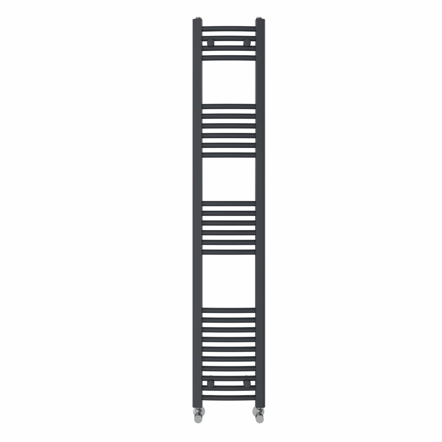 NRG Anthracite Heated Towel Rail Curved Designer Radiator - 1600×300mm