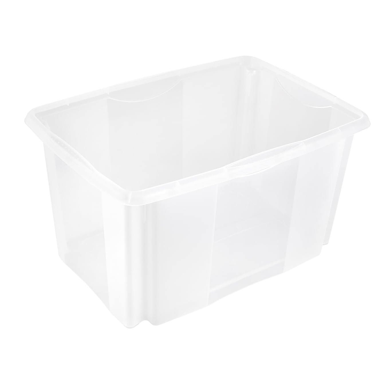 keeeper Storage Box with Christmas Motif and Lid, Stackable, 55x39.5x29.5 cm, 45 L, Wika, Red / Transparent
