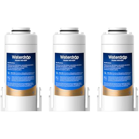 Waterdrop WD-EDF Replacement Filters for Waterdrop Instant Water Filter Jug, WD-ED01, WD-ED02, WD-ED04, Last Up to 3 Months or 757 litres (Pack of 3)