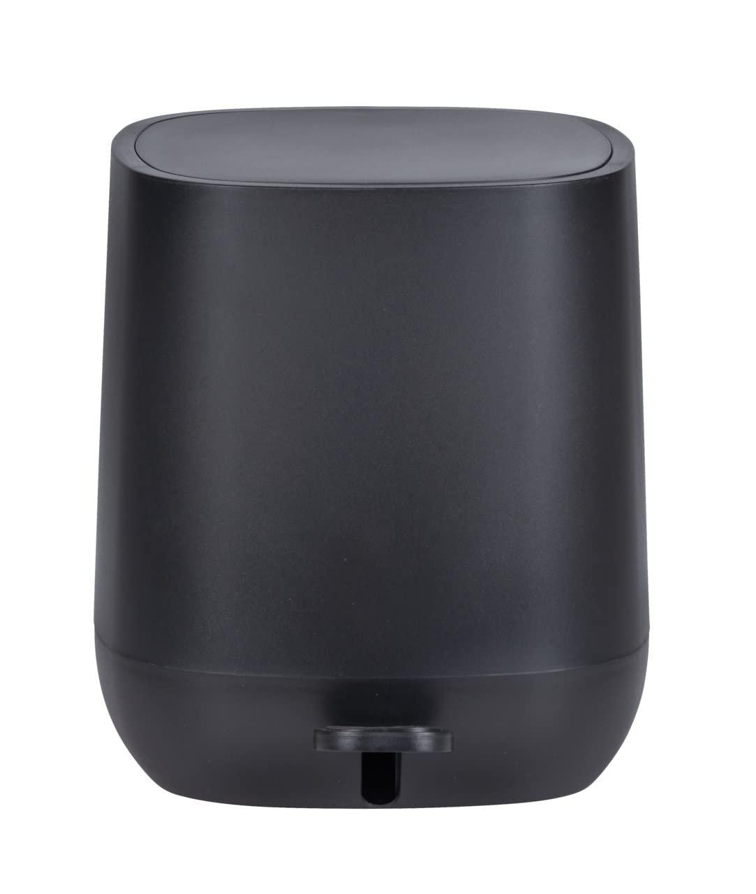 WENKO Davos Pedal Bin,5 Litres,Puristic Cosmetic Bin with Easy-Close Mechanism,Bathroom Accessory in Trendy All-Black Design in Bathroom and Guest