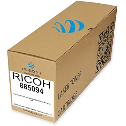 duston 885094, 842015, TYPE1230 Black Toner Compatible with Ricoh Aficio 2015 2016 2018 2018D 2020 2020D MP 150 MP 1600 MP 2000