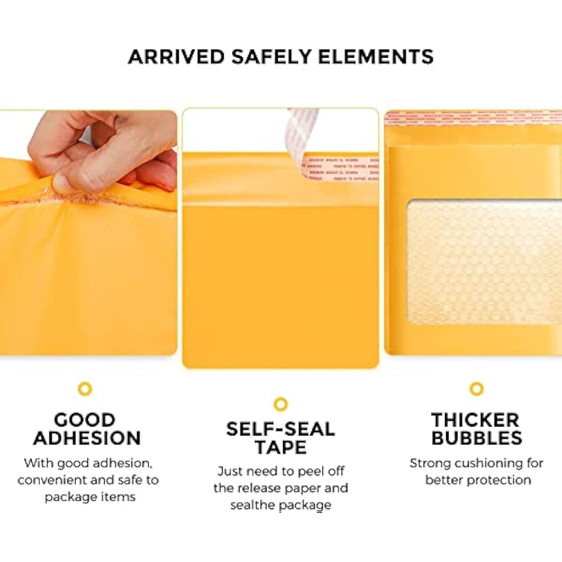 Switory 25pc Small A4 21.6cmx28cm Kraft Bubble Mailers Padded Envelopes for Packaging Gold Delivery Envelopes Padded