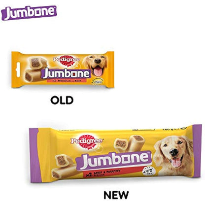 Pedigree Jumbone - Medium Adult Dog Treats with Beef and Poultry Flavour, 24 Chews 180 g