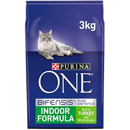 Purina ONE Indoor Dry Cat Food Turkey & Wholegrain 3kg