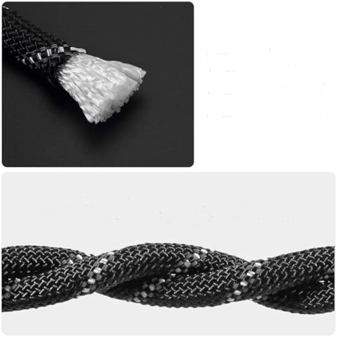 NorthPada 10 mm x 30 Meters Outdoor Marine Floating Rope for Boating, Fishing, Rafting, Camping, Hiking, Hunting, Anchor, Mooring, Dock Lines, Kayak, Canoe, Rescuing Reflective Black